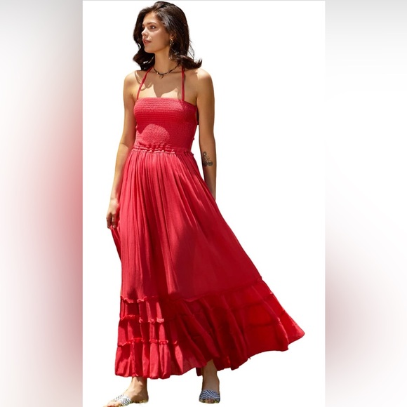 Red maxi dress size small - Picture 2 of 4